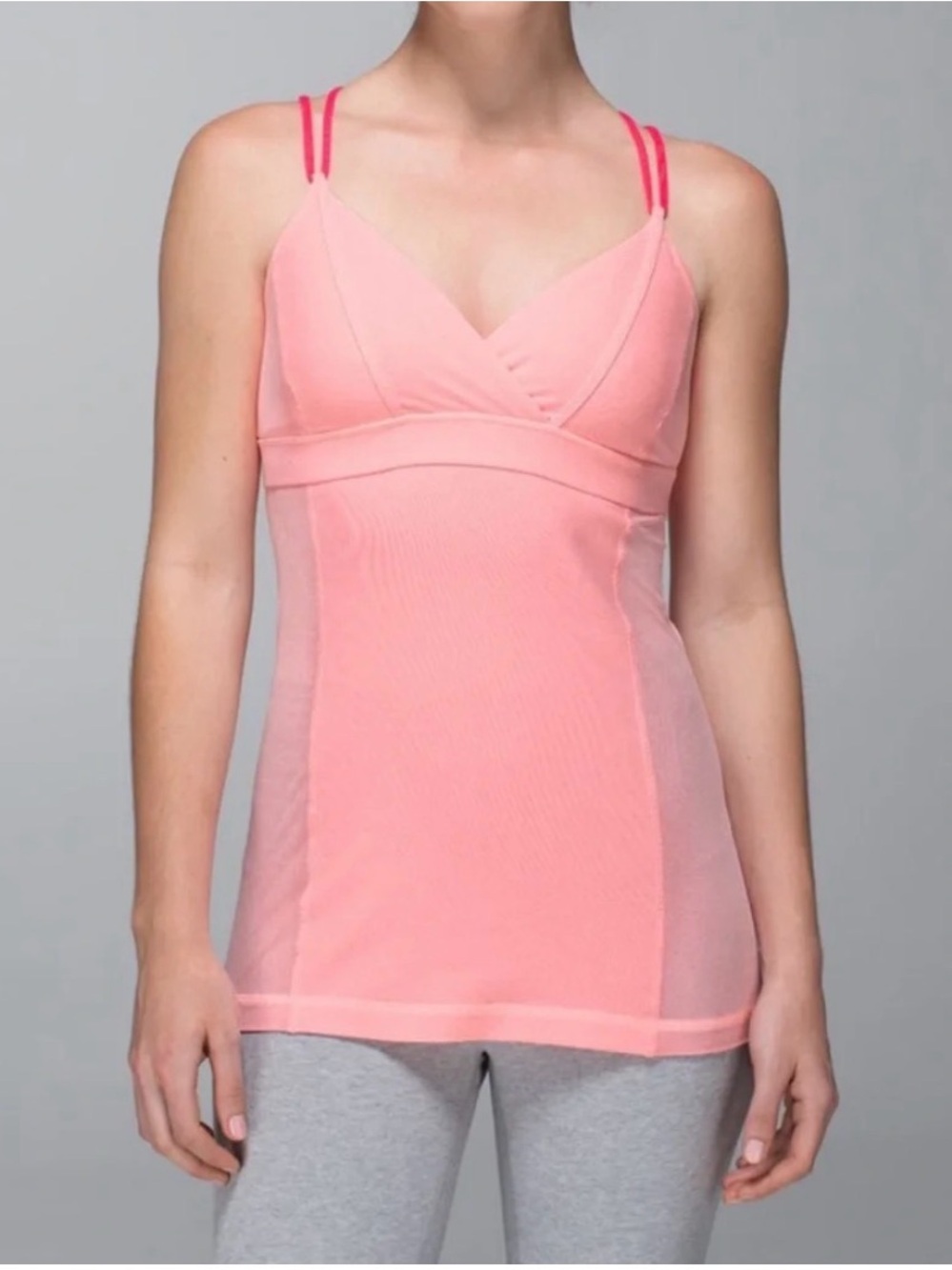 lululemon athletica Coral Pink Double-Strap Camisole